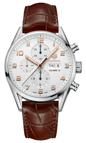 TAG Heuer Calibre 16 Day Date 43 Stainless Steel / Silver / Alligator